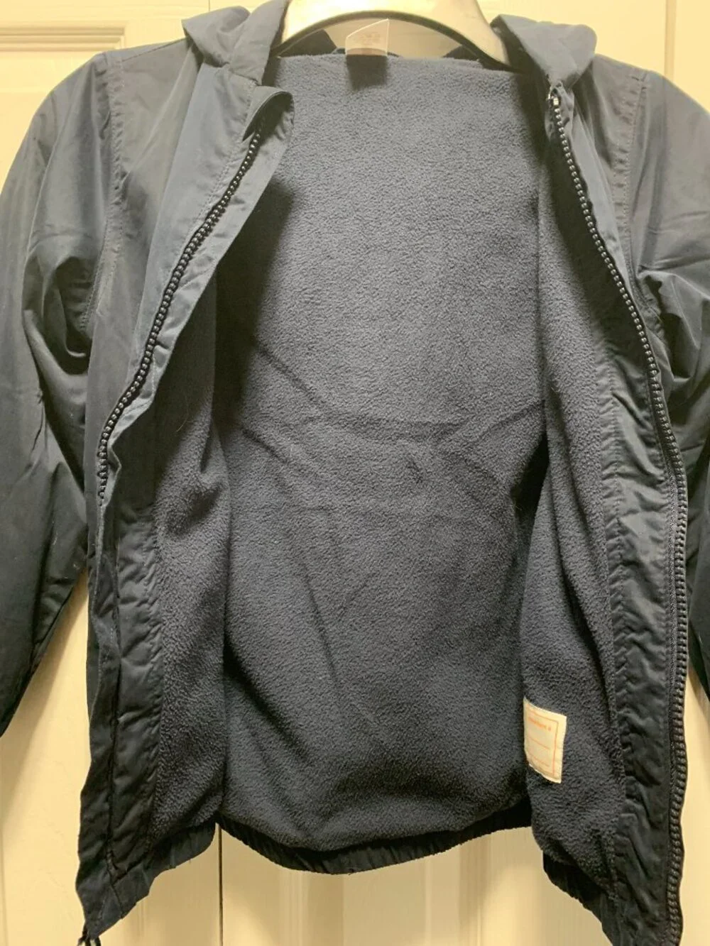 Gymboree - Boys Navy Blue Hooded Jacket With Fleece Lining Size 7